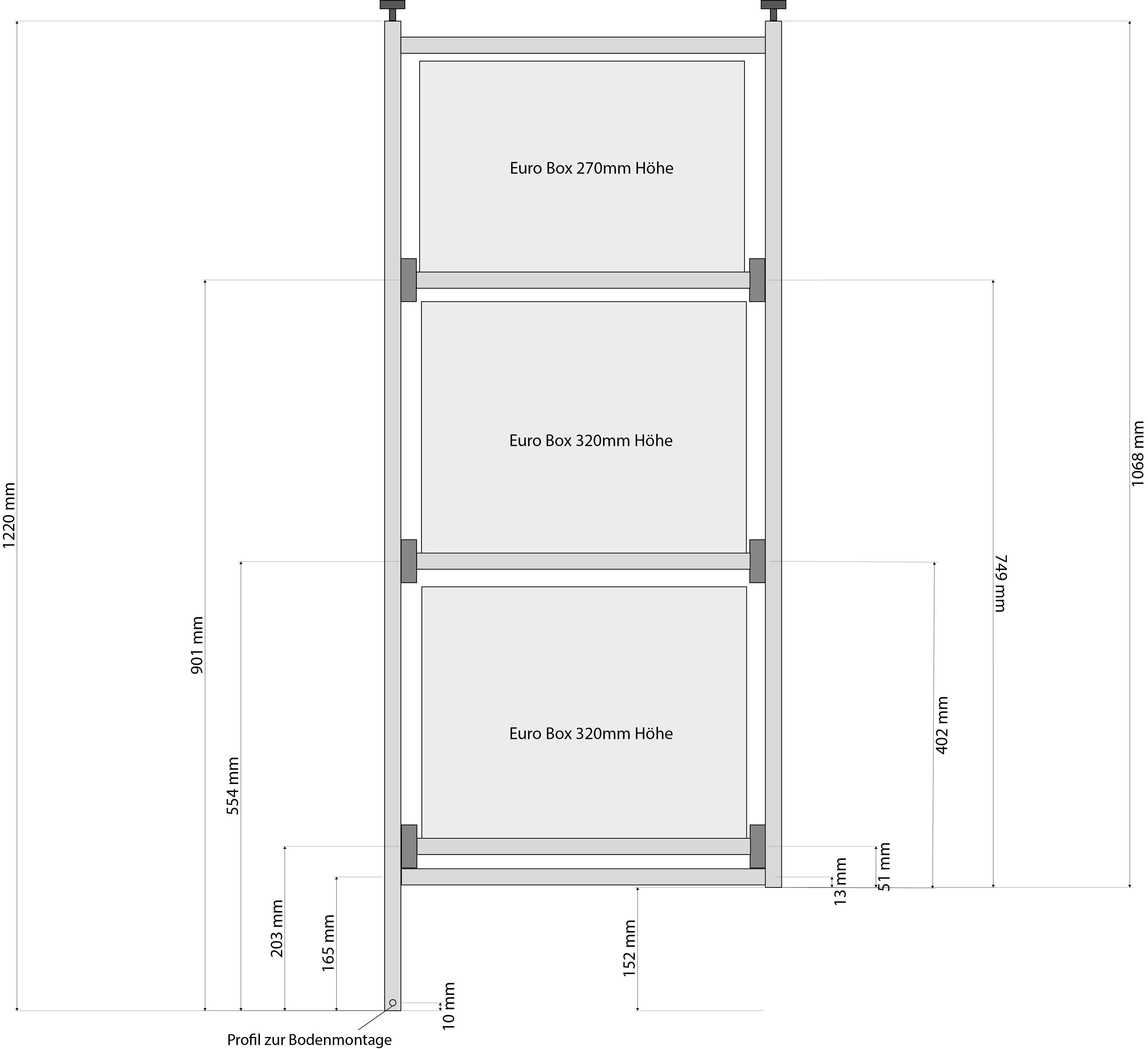 Chausson 640 mobile casa scaffale con cassetti estraibili