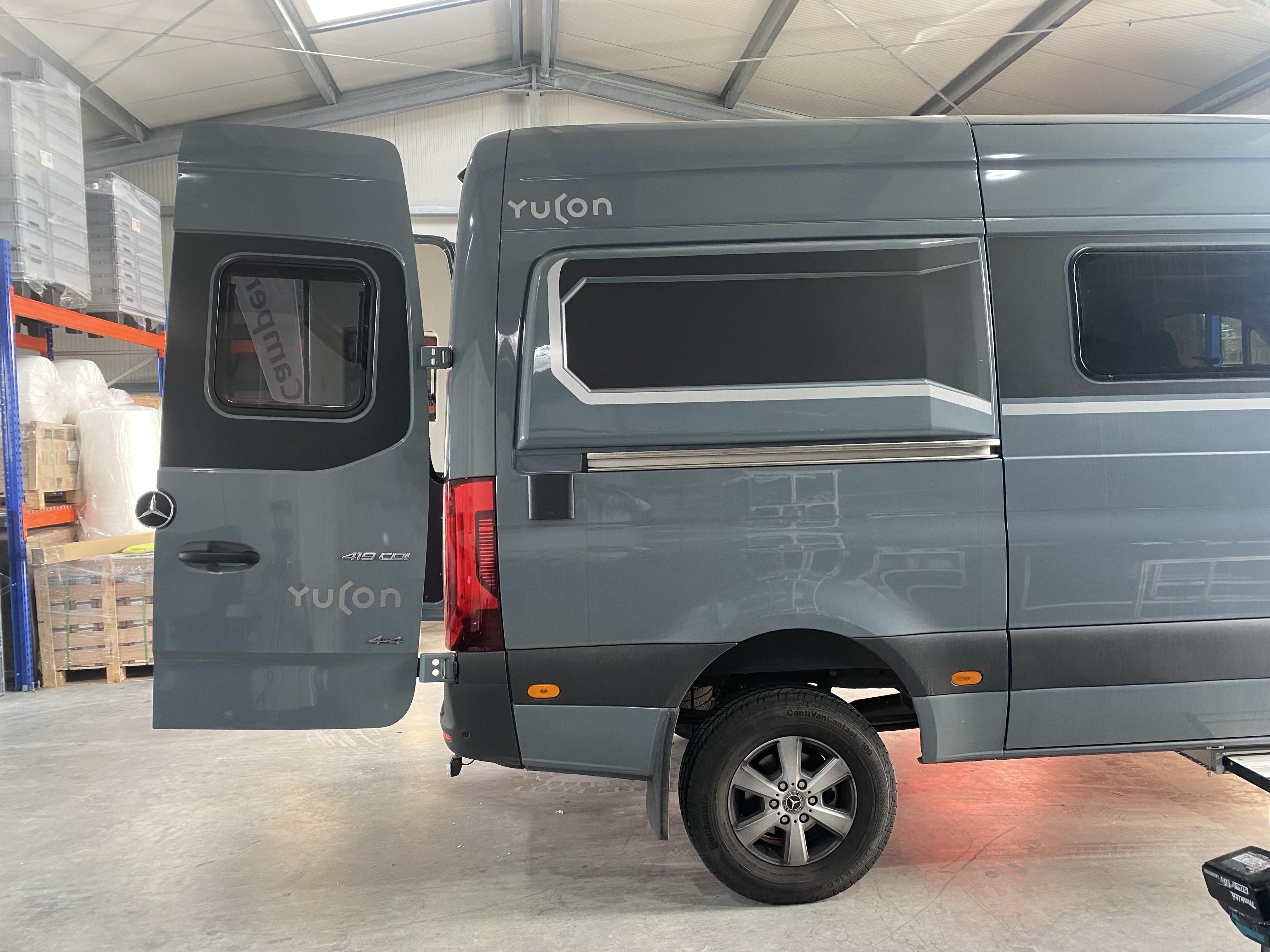 Achteruittrek voor FRANKIA Yucon 6.0 BD | Zwaarbelastingsgeleider eurobox-geoptimaliseerd