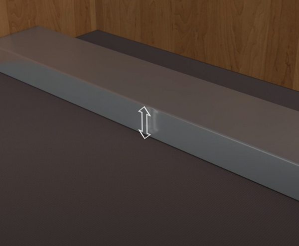 Verticale maat van de bovenkant van het kanaal tot de vloer.