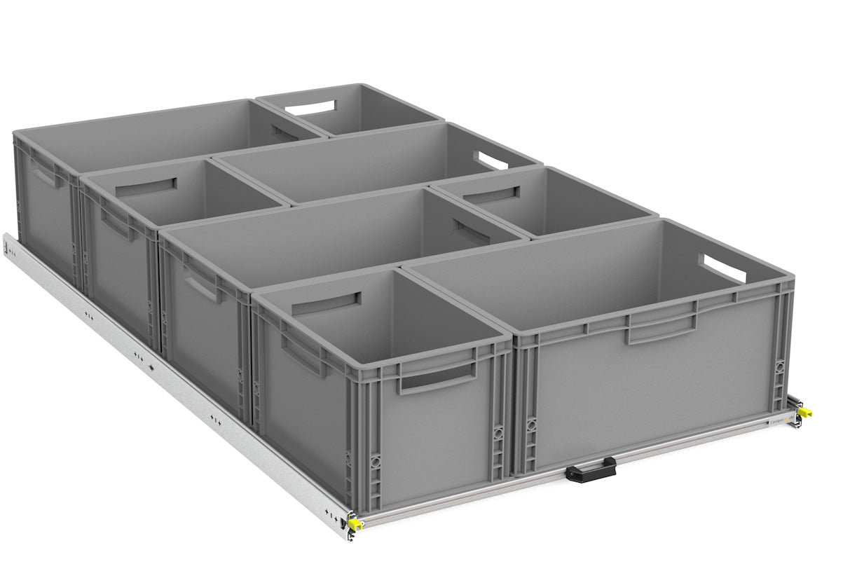 Tiroir arrière DIY Eurobox variantes XS-XXL 400mm-1800mm
