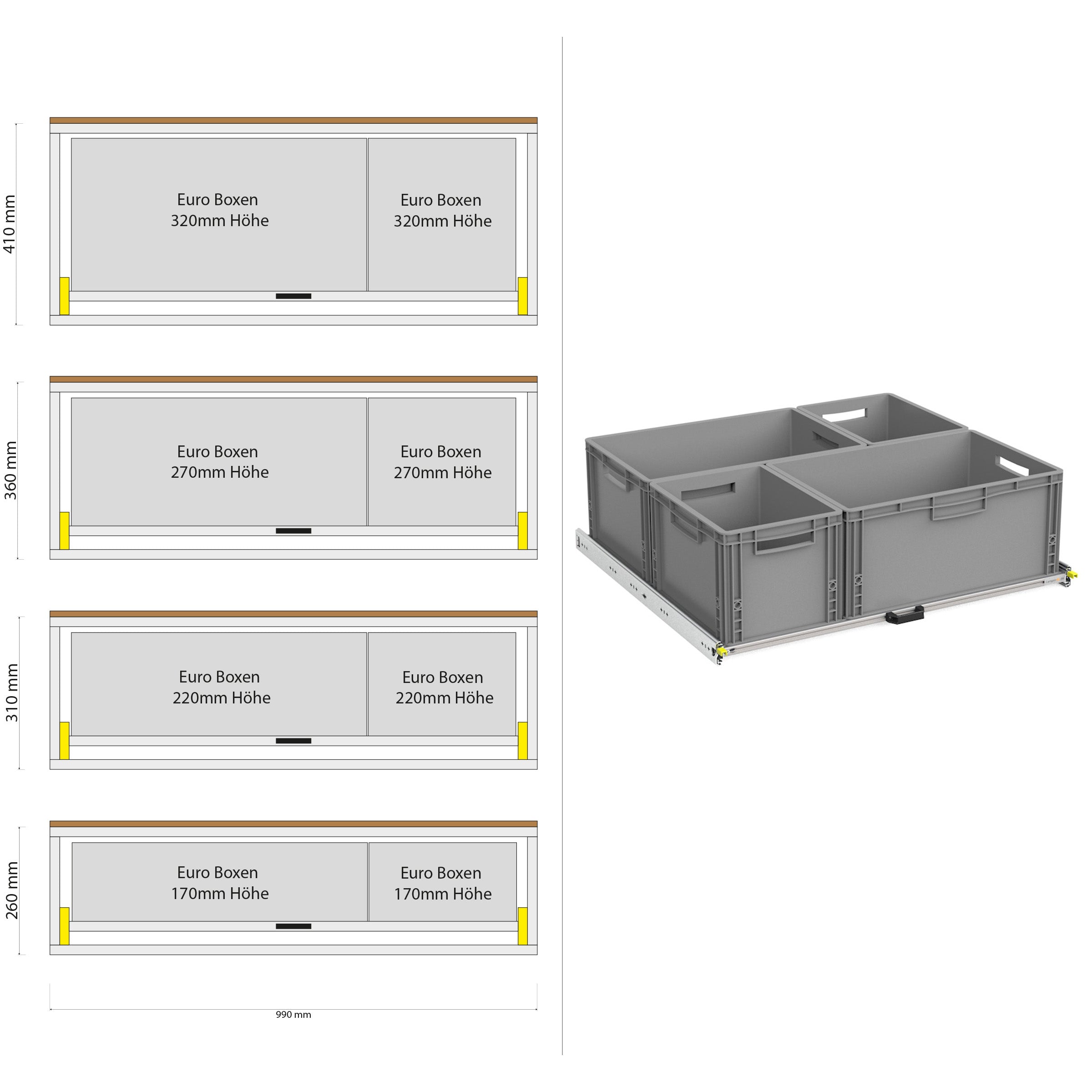 Rear pull-out camper van with shelf 1200mm x 400mm